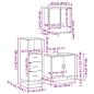 Preview: 3-tlg. Badmöbel-Set Braun Eichen-Optik Holzwerkstoff