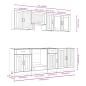 Preview: 8-tlg. Küchenschrank-Set Kalmar Weiß Holzwerkstoff