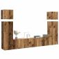 Preview: ARDEBO.de - 8-tlg. TV-Schrank-Set Wandmontage Altholz-Optik Holzwerkstoff