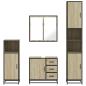 Preview: 4-tlg. Badmöbel-Set Sonoma-Eiche Holzwerkstoff