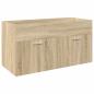 Preview: Waschbeckenunterschrank mit Einbaubecken Sonoma-Eiche