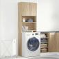 Preview: Waschmaschinenregal Sonoma-Eiche 64x24x190 cm Holzwerkstoff