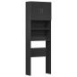 Preview: Waschmaschinenschrank Schwarz 64x24x190 cm Holzwerkstoff