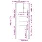 Preview: Waschmaschinenschrank Schwarz 64x24x190 cm Holzwerkstoff