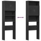 Preview: Waschmaschinenschrank Schwarz 64x24x190 cm Holzwerkstoff
