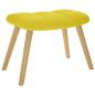 Preview: Relaxsessel mit Hocker Hellgelber Stoff