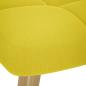 Preview: Relaxsessel mit Hocker Hellgelber Stoff