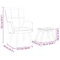 Preview: Relaxsessel mit Hocker Hellgelber Stoff