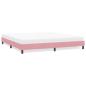 Preview: ARDEBO.de - Bettgestell ohne Matratze Rosa 180x210 cm Samt