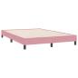 Preview: ARDEBO.de - Bettgestell ohne Matratze Rosa 140x220 cm Samt