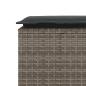 Preview: Gartenbank mit Kissen Grau 110x40x44 cm Poly Rattan