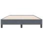 Preview: Bettgestell ohne Matratze Dunkelgrau 120x220 cm Samt