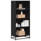 Preview: ARDEBO.de - Bücherregal Schwarz 60x35x139 cm Holzwerkstoff