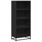 Preview: Bücherregal Schwarz 60x35x139 cm Holzwerkstoff