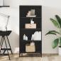 Preview: Bücherregal Schwarz 60x35x139 cm Holzwerkstoff