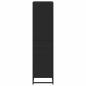 Preview: Bücherregal Schwarz 60x35x139 cm Holzwerkstoff