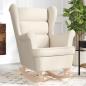 Preview: ARDEBO.de - Schaukelsessel Creme 74x90x102 cm Stoff