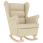 Preview: Schaukelsessel Creme 74x90x102 cm Stoff