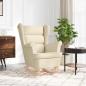 Preview: Schaukelsessel Creme 74x90x102 cm Stoff