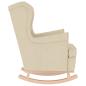 Preview: Schaukelsessel Creme 74x90x102 cm Stoff