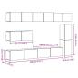 Preview: 7-tlg. TV-Schrank-Set Wandmontage Artisan-Eiche Holzwerkstoff