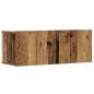 Preview: ARDEBO.de - 6-tlg. TV-Schrank-Set Wandmontage Altholz-Optik Holzwerkstoff
