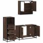 Preview: 3-tlg. Badmöbel-Set Braun Eichen-Optik Holzwerkstoff
