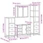 Preview: 4-tlg. Badmöbel-Set Braun Eichen-Optik Holzwerkstoff