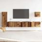 Preview: 5-tlg. TV-Schrank-Set Wandmontage Altholz-Optik Holzwerkstoff