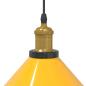 Preview: Pendelleuchte Höhenverstellbar E27 Gelb Glänzend Ø 22 cm Metall