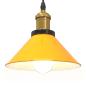 Preview: Pendelleuchte Höhenverstellbar E27 Gelb Glänzend Ø 22 cm Metall