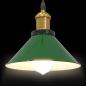 Preview: Pendelleuchte Höhenverstellbar E27 Grün Glänzend Ø 22 cm Metall