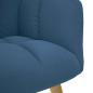 Preview: Relaxsessel mit Hocker Blau Stoff