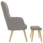 Preview: Relaxsessel mit Hocker Taupe Stoff