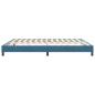 Preview: Bettgestell ohne Matratze Dunkelblau 180x210 cm Samt