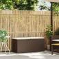 Preview: Gartenbank mit Kissen Braun 110x40x44 cm Poly Rattan