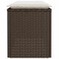 Preview: Gartenbank mit Kissen Braun 110x40x44 cm Poly Rattan