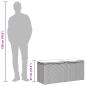 Preview: Gartenbank mit Kissen Braun 110x40x44 cm Poly Rattan