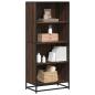 Preview: ARDEBO.de - Bücherregal Braun Eichen-Optik 60x35x139 cm Holzwerkstoff