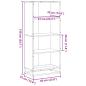 Preview: Bücherregal Braun Eichen-Optik 60x35x139 cm Holzwerkstoff
