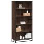 Preview: ARDEBO.de - Bücherregal Räuchereiche 80,5x35x170,5 cm Holzwerkstoff