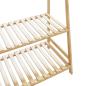 Preview: Kleiderständer mit Ablagen 110x40x180 cm Bambus