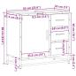 Preview: Waschbeckenunterschrank Grau Sonoma 65x33x60 cm Holzwerkstoff