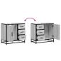 Preview: Waschbeckenunterschrank Grau Sonoma 65x33x60 cm Holzwerkstoff
