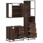 Preview: 3-tlg. Badmöbel-Set Braun Eichen-Optik Holzwerkstoff