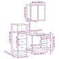 Preview: 3-tlg. Badmöbel-Set Sonoma-Eiche Holzwerkstoff