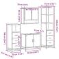 Preview: 4-tlg. Badmöbel-Set Sonoma-Eiche Holzwerkstoff