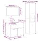 Preview: 4-tlg. Badmöbel-Set Sonoma-Eiche Holzwerkstoff