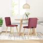 Preview: Esszimmerstühle 2 Stk. Weinrot Stoff