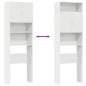 Preview: Waschmaschinenschrank Weiß 64x24x190 cm Holzwerkstoff